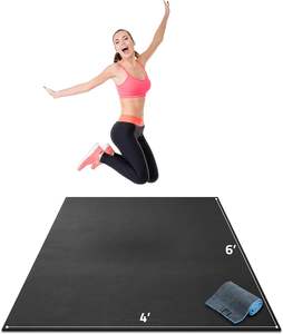 Alfombrilla de ejercicio grande antideslizante de PVC para entrenamientos en gimnasio, equipo moderno para bicicleta de suelo con altura de pelo suave, alfombrilla de yoga hecha a máquina - Product Image 3