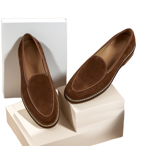 Mocassini Eleganti <span class=keywords><strong>da</strong></span> <span class=keywords><strong>Uomo</strong></span> di Alta Qualità, Scarpe Formali <span class=keywords><strong>da</strong></span> Ufficio, Slip-On, Tinta Unita, Traspiranti per Primavera, Autunno ed Estate, in Vera Pelle - Product Image 1