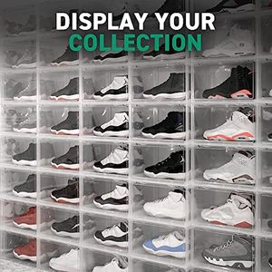 Boîte à chaussures pliable en acrylique transparente, grande, carrée, écologique, robuste, anti-poussière – Nouveauté 2024, Offre Spéciale - Product Image 2