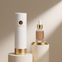 Flacon en verre pour cosmétiques et parfums de 30 ml/50 ml/100 ml, boîte cylindrique de luxe, tube cadeau pour huile essentielle, emballage en papier, tube à rouge à lèvres