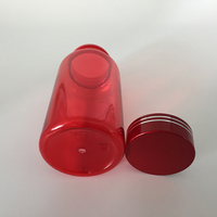 En Plastique PET 150ml / 150cc couleur rouge transparente bouteilles de capsules, comprimés récipients d'emballage de catégorie comestible écologique