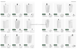 Lavabo de pie redondo de cerámica Canton Fair con diseño personalizado y precio de fábrica - Product Image 5