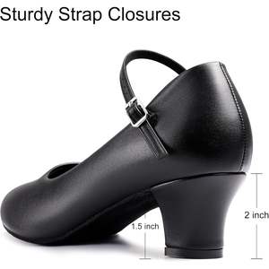 Chaussures de danse latine Dynadans pour femmes, à bride cheville, talon de 1,5 à 2 pouces, pour danse de salon, salsa, tango, flamenco - Product Image 6