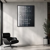 Affiche de motivation : Citations sur les escaliers du succès – Impression murale pour bureau, salle de formation, décoration contemporaine et inspirante