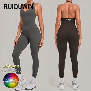 RUIQUWIN Vente en gros OEM Combinaison de sport active pour femmes, grande taille, séchage rapide, douce, légère, extensible dans quatre directions, combinaison de yoga - Product Image 1