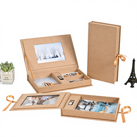 Flash Drive USB 3.0/2.0 Baru dengan Kotak Foto Album Kertas Kraft dan Slot USB