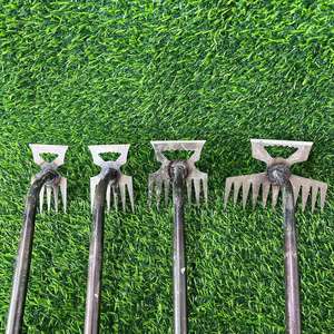 Desmalezador manual con mango verde y cuchilla de acero inoxidable, herramienta agrícola para aflojar el suelo y desmalezar - Product Image 2