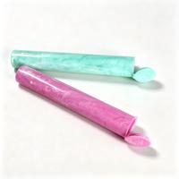 Tubes en plastique personnalisés de 116 mm aux couleurs vives avec veinage marbré, flacons à ouverture facile, tubes en plastique résistants aux enfants