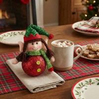 Figurines de lutin assis mignonnes pour la décoration de la maison, du bureau et des fenêtres de Noël, cadeaux surprise du Nouvel An, poupées Rudolph, poupée en peluche lutin