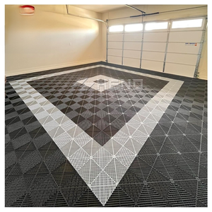 Dalles de sol de garage à installation facile, dalles de sol en plastique emboîtables pour salle de sport, atelier de detailing automobile, atelier, salon de beauté 4S - Product Image 5