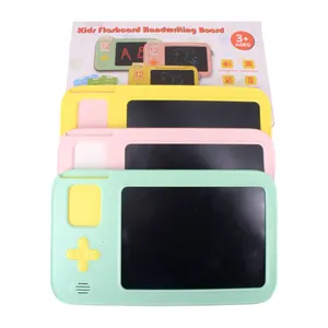 Papan gambar plastik dengan LCD untuk belajar anak, kartu kilat elektronik 224, papan gambar plastik berbicara dengan Tablet gambar LCD untuk belajar anak-anak