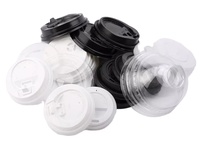 Capuchon en plastique jetable 90mm noir universel couvercle de tasse en plastique couvercle de tasse à café à emporter couvercles de tasse en papier bouchons de bouteille et fermetures