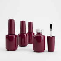 Flacon de vernis gel vide de 16 ml, étiquette privée, flacon en verre pour ongles, forme cylindrique, pour l'emballage des produits de nail art