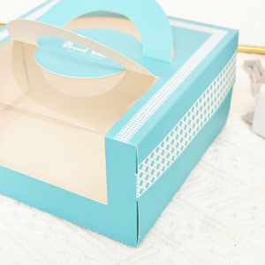 Thấp Moq Tùy Chỉnh Bánh Hộp Với Xử Lý Tùy Chỉnh In Ấn Logo Với Pet Rõ Ràng Cửa Sổ Bánh Ngọt Chất Lượng Cao Hộp Cho Bánh - Product Image 3