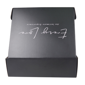 Tùy chỉnh đôi-in thẻ màu đen sóng gấp giày quần áo hộp bưu phẩm - Product Image 3