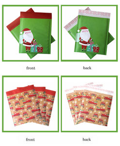 Enveloppe à bulles en papier kraft imperméable de Noël avec logo personnalisé enveloppe rembourrée de chaîne sac à bulles emballage expédition sacs de courrier en plastique - Product Image 5
