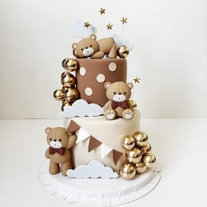 Decoración de Pastel con Globos de Oso Pardo para Fiestas Infantiles, Navidad y Graduación, Decoraciones para Postres - Product Image 4