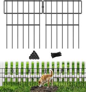 Recinzione per Animali, Barriera da Giardino Senza Scavo, Recinzione in Metallo Antiruggine 43cm (H) x 3.3m (L) per Cani - Product Image 1