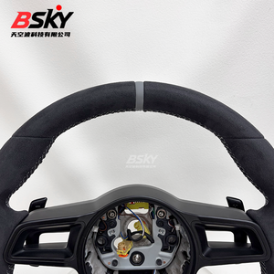 Volant en daim à cinq boutons pour <span class=keywords><strong>Porsche</strong></span> <span class=keywords><strong>911</strong></span> 991 992 Cayenne 958 987 996 997 987 958 Boxster 986 Panamera 970 Taycan Macan - Product Image 5