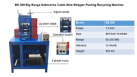 Machine de recyclage de fil de cuivre Trade Assurance, machine de découpe de câbles blindés de grande taille, équipement de pelage de câbles épais BS-200 à vendre