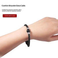Kabel Data Gelang 15W/Konektor Micro USB/Tipe C Bahan Akrilik Pengisian Cepat Kabel Pengisi Daya Ponsel-Portabel