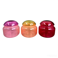 Pot à thé en verre borosilicate avec couvercle en bois de bambou, design nordique mignon, rangement de cuisine pour la conservation de la fraîcheur, boîte pliable