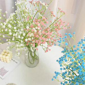 Fleurs artificielles de gypsophile rose en plastique, haute simulation, pour décorations de mariage et de maison, branche unique - Product Image 3
