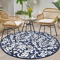 Tapis de cercle extérieur en polypropylène résistant aux UV facile à entretenir tapis rond jardin cour tapis extérieur patio