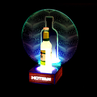 Présentoir de bouteilles de vin de champagne illuminé par LED en acrylique RGB Light Up Glorifier