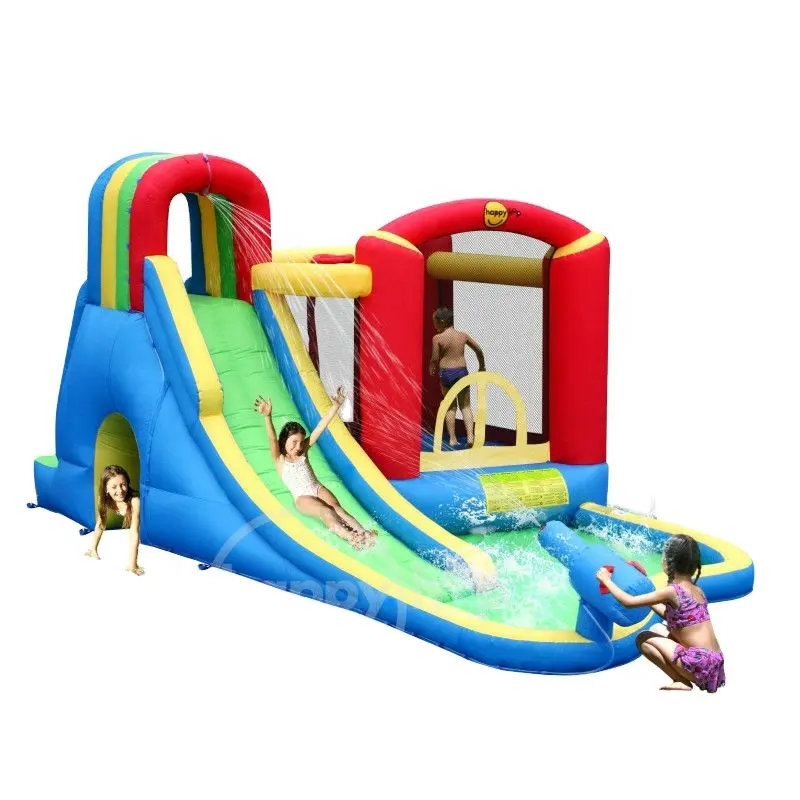 Happyhop 9047N Splash Wave Fun Zone, Trượt Nước Trượt Inflatable Và Hồ Bơi Công Viên Vui Vẻ Cho Trẻ Em, Bouncer Inflatable Và Slide