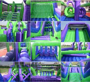 Percorso a Ostacoli Gonfiabile Gigante Personalizzato a Forma di U per Adulti/ Sfida a Ostacoli Gonfiabile per Bambini Corsa Divertente in Vendita - Product Image 6