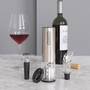 Suministro de Fábrica: Nuevo Set Multifuncional 4 en 1 de Acero Inoxidable para Vino - Sacacorchos, Cortador de Papel de Aluminio y Tapón de Vino - Product Image 1