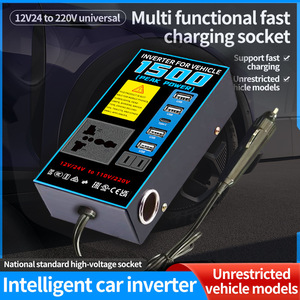 อินเวอร์เตอร์ในรถยนต์ 1500W 12V/24V เป็น 110V/220V พร้อมพอร์ต USB PD ชาร์จเร็ว สำหรับใช้ในรถยนต์ - Product Image 4