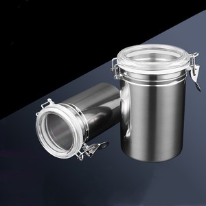 Bình Kín Đựng Cà Phê Bình Đựng Trong Suốt Bằng Thép Không Gỉ Bình Kín Trà Cà Phê Bình Đựng Hạt Cà Phê Nhà Bếp - Product Image 2