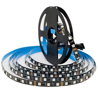 Adaptor lampu Strip LED DMX512 RGB, cahaya Strip pintar 12V MT16703 60LED 10mm untuk dekorasi dalam ruangan bar KTV