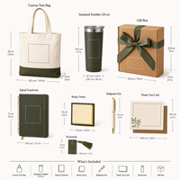 Kit de Regalo Personalizado para Maestros con Bolso Tote, Cuaderno, Vaso Térmico, Notas Adhesivas, Bolígrafo y Tarjeta de Agradecimiento para el Aula
