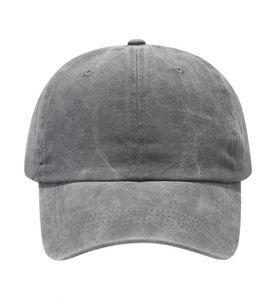 Casquette de baseball réglable de luxe à 6 panneaux, en denim vieilli uni enduit, avec logo personnalisé, style rétro vintage, pour un look sportif et hip-hop - Product Image 3