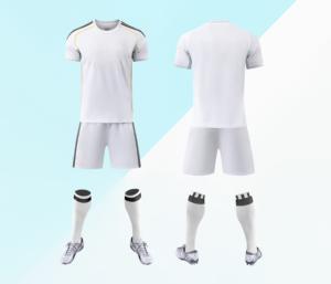 <span class=keywords><strong>Maillot</strong></span> de football blanc <span class=keywords><strong>Tottenham</strong></span> avec bordure dorée, imprimé, à séchage rapide, respirant, pour l'entraînement, personnalisable, unisexe - Product Image 1