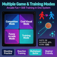 Simulateur de basketball AR, projection interactive, entraînement numérique au basketball, jeu d'arcade, simulateur sportif commercial d'intérieur