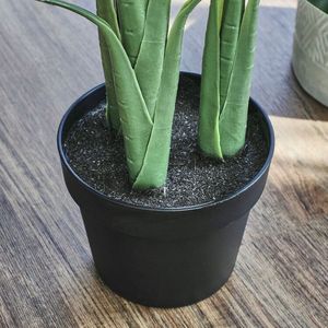Giá Rẻ Faux Màu Xanh Lá Cây Nhà Máy Trong Nhà Lớn Lá Giả Spathiphyllum Hoa Nhân Tạo Hòa Bình <span class=keywords><strong>Lily</strong></span> Trong Nồi Cho Nhà Văn Phòng Nhà Hàng Trang Trí Nội Thất - Product Image 5
