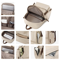 Sac à dos imperméable pour femme avec protection RFID, capacité moyenne, design ergonomique pour les voyages d'affaires et l'usage quotidien