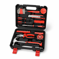 Kit d'outils multifonctionnels, ensemble d'outils de réparation générale de 43 pièces avec boîte en plastique pour projets de bricolage