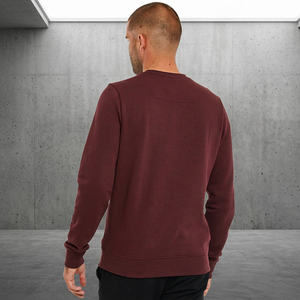 Sudadera de cuello redondo de felpa personalizada de algodón 100% de primera calidad para hombre, tallas unisex, puños y dobladillo acanalados, color liso, OEM, bordada para invierno - Product Image 3