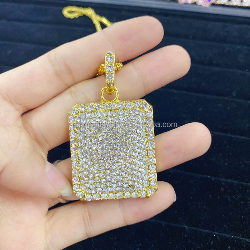 RQ Hip Hop Submachine Gun Pendant Necklace - Crystal AK 47