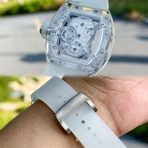 Luxury Crystal Case <b>Skeleton</b> Movement Sporty Casual Business Ready Water Resistant Men's <b>Automatic</b> Mechanical <b>Watch</b> - Product Image 6