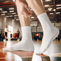 Chaussettes de compression en coton noir uni pour hommes, décontractées, sportives, avec logo, pour le basketball, jetables, antibactériennes, pour la saison d'automne