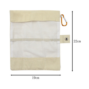 Takeaway cutlery bag/<b>box</b>, travel straw bag, eco-friendly canvas cutlery bag, Western-style folding <b>storage</b> bag. - Product Image 5