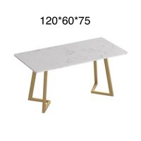 Ensemble de table à manger rectangulaire minimaliste moderne pour petites maisons, meubles de salle à manger, table à manger en marbre