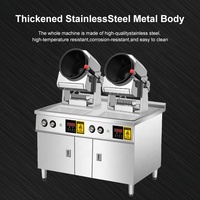 3 niveaux de réglage du gaz 30cm Pot Sauté Riz Frit Smart Robot Cooker Restaurant Rotation Automatique Wok Chef Machine
