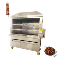 Machine professionnelle de gril de Barbecue de charbon de bois/machine brésilienne de gril de poulet de BBQ de charbon de bois de gril